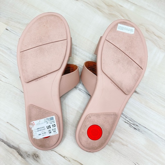 Fitflop Gracie Slide Leather Sandals in Dusty Pink Sz 10 great condition - Picture 5 of 5